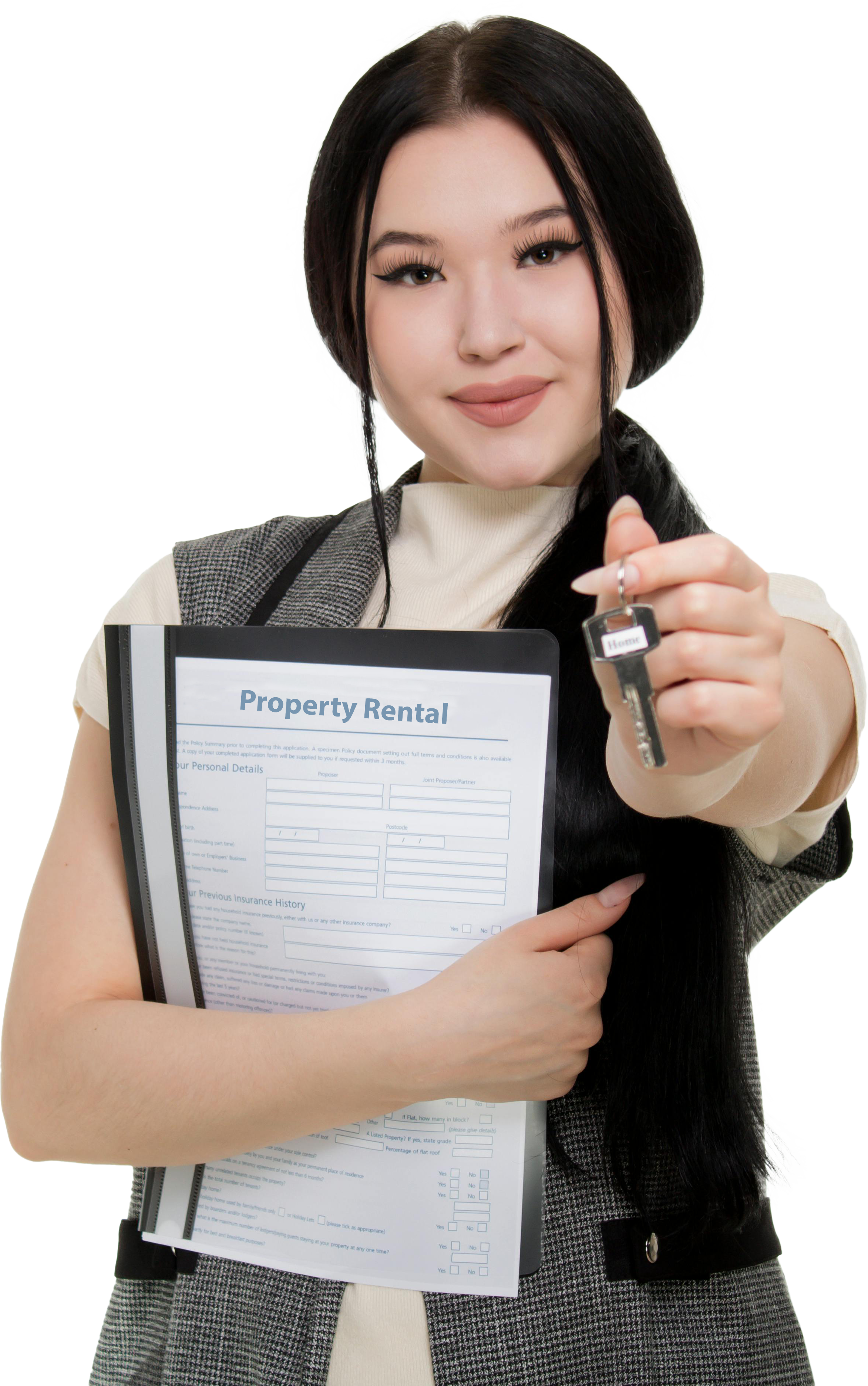 a girl holding passport and plane tickets